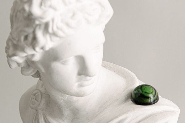 ASKA_artisan_chocolate_praline_on_statue